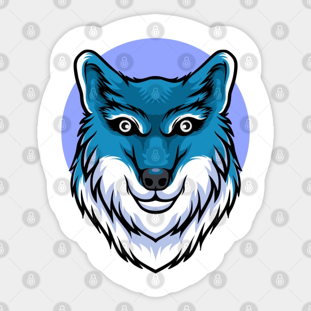 Wolf head Sticker by Bayuktx